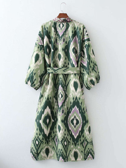 Women's Long Bubble Sleeve Loose Thin Over-Coat Dress - ChoreGirl