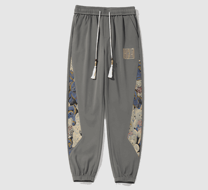 Men's Stitching Patch Pattern Sweatpants - ChoreGirl