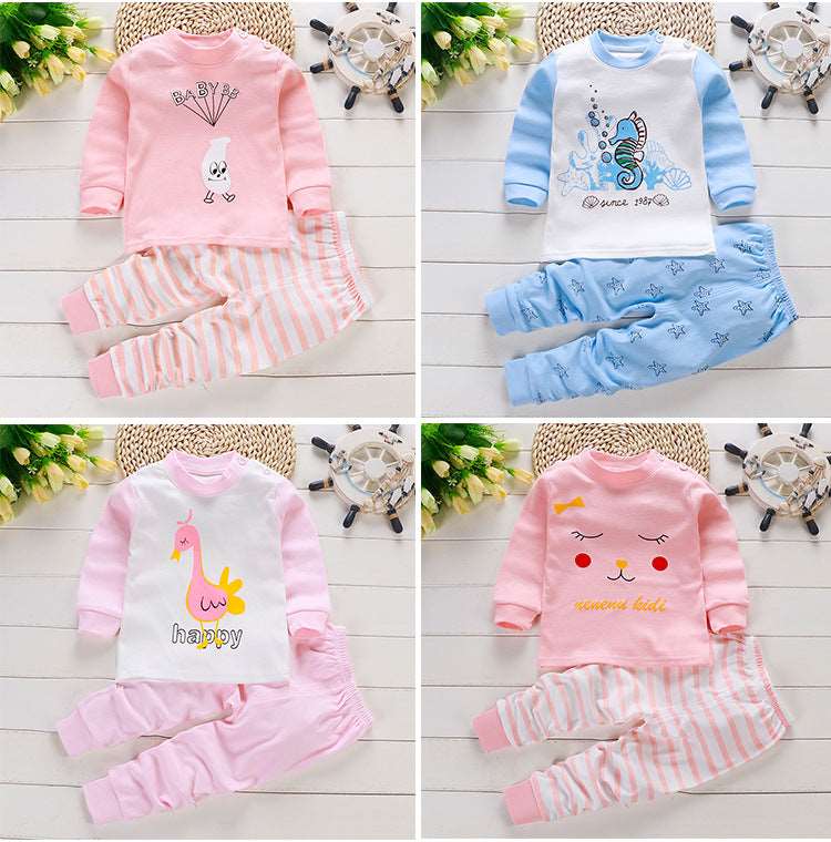 Baby Cotton Pajamas, Loungewear Two-piece Set - ChoreGirl