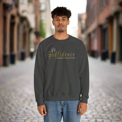 Custom Unisex Godfidence Heavy Blend Crewneck Sweatshirt | PERSONALIZED - ChoreGirl