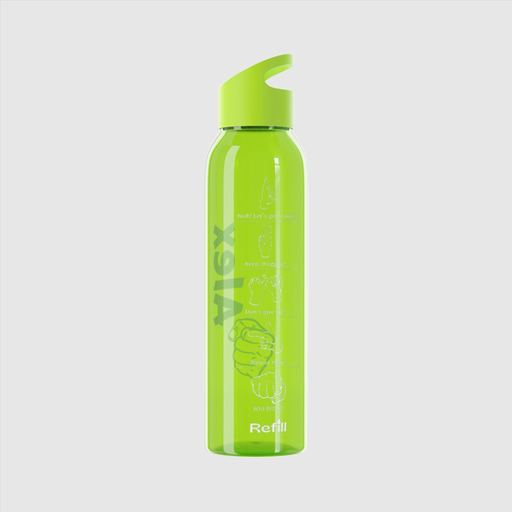 Custom Name "The Strong One" Sky Water Bottle | PERSONALIZED - ChoreGirl