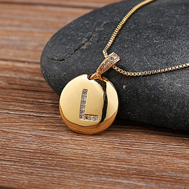 Fashion Jewelery Letter Necklace with Glossy Diamonds - ChoreGirl