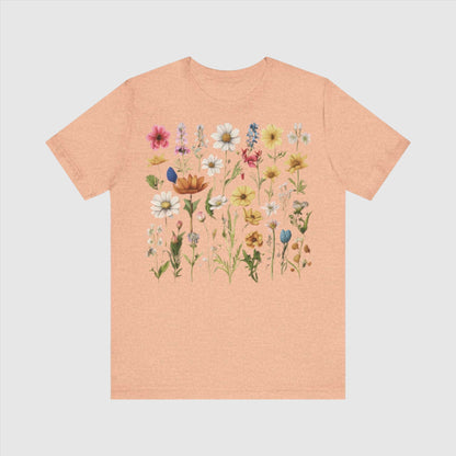 Custom Unisex Vintage Gardening Style Flower Jersey Short Sleeve Tee | PERSONALIZED - ChoreGirl