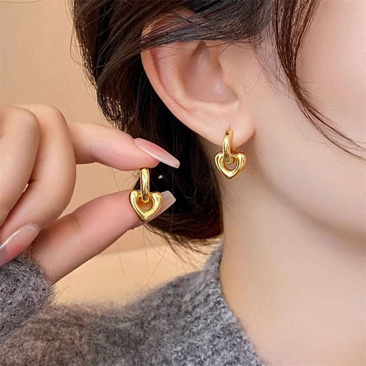 Women's Love Heart Earrings - ChoreGirl