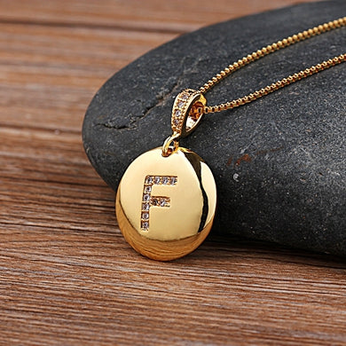 Fashion Jewelery Letter Necklace with Glossy Diamonds - ChoreGirl