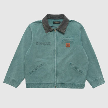 Men's Casual Loose Zip-up Denim Jacket - ChoreGirl