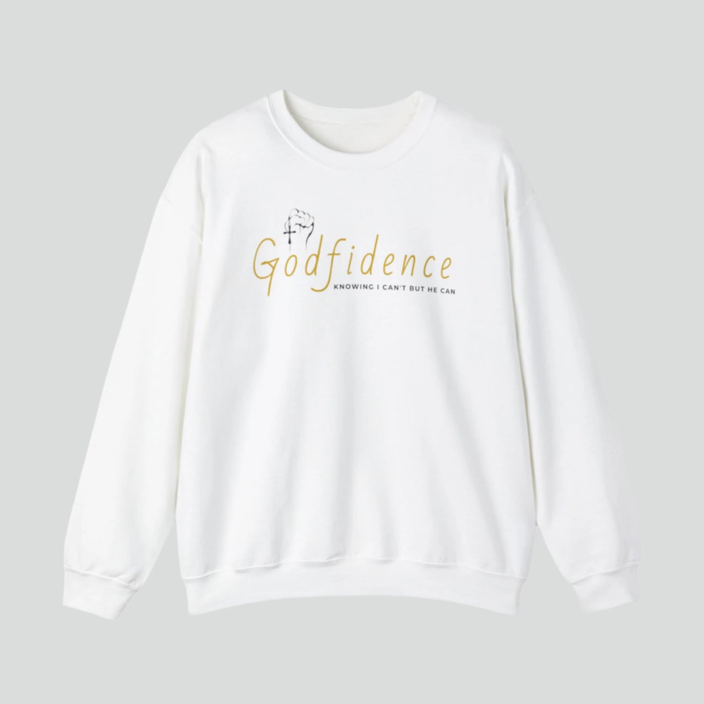 Custom Unisex Godfidence Heavy Blend Crewneck Sweatshirt | PERSONALIZED - ChoreGirl