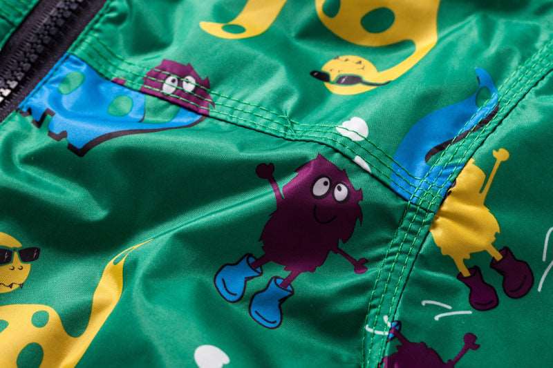 Baby Boy's Cute Dinosaur Windproof And Rainproof Hooded Jacket or Pants (NOT A SET) - ChoreGirl