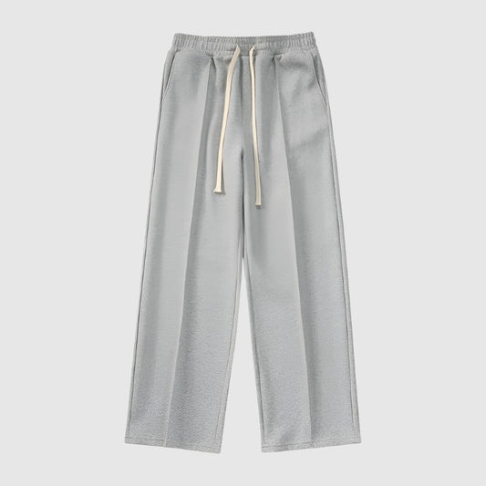 Men's Casual Pleat Stitching Loose Wide Straight Leg Pants - ChoreGirl