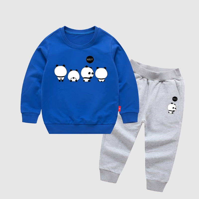 Kids Custom Design Long-sleeved Sweatshirt and Sweatpants Two piece Outfit Set | PERSONALIZED - ChoreGirl