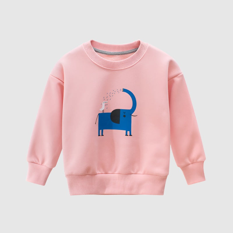 Kids Cute Animal Print Sweatshirt - ChoreGirl