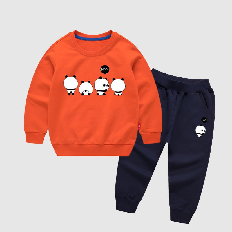 Kids Custom Design Long-sleeved Sweatshirt and Sweatpants Two piece Outfit Set | PERSONALIZED - ChoreGirl