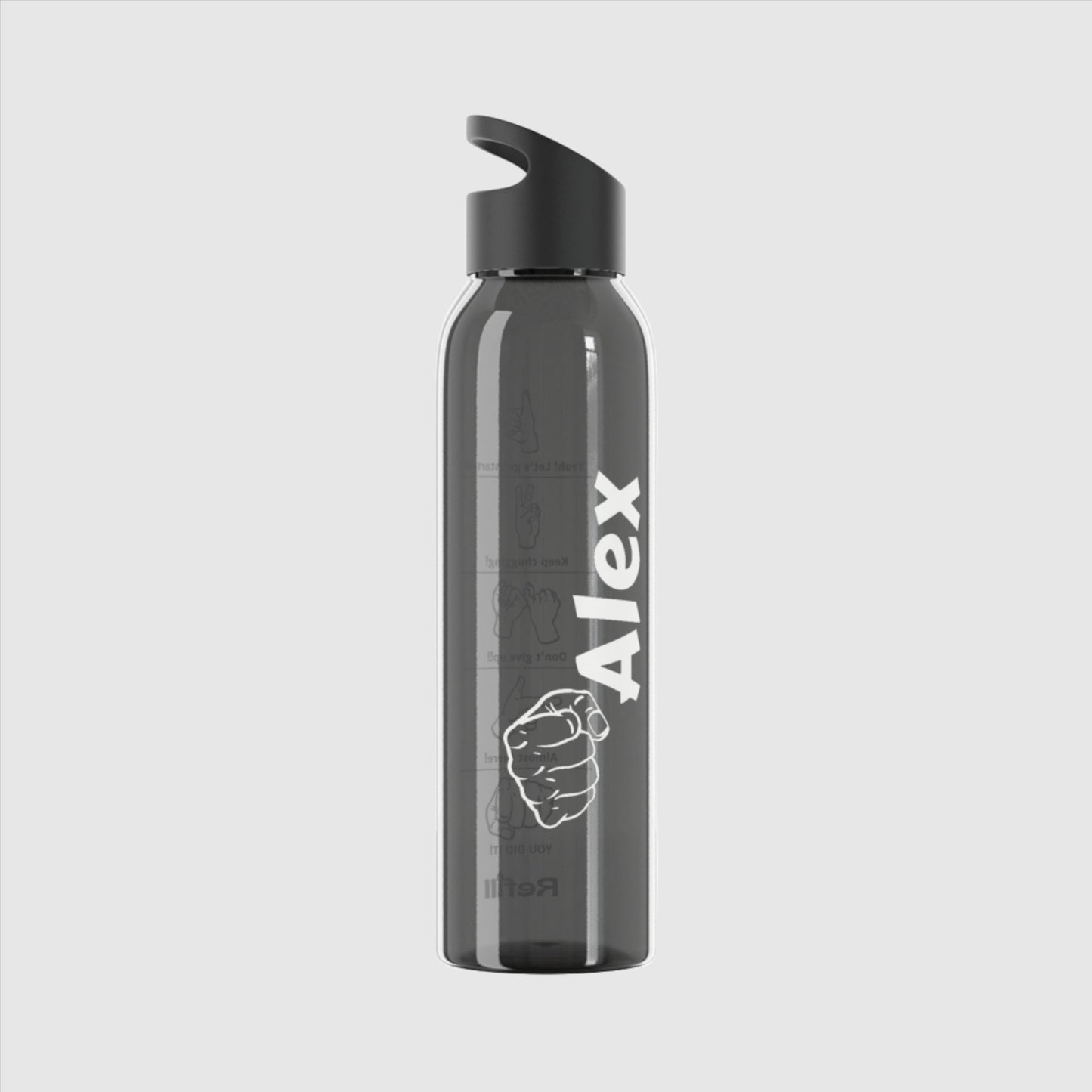 Custom Name "The Strong One" Sky Water Bottle | PERSONALIZED - ChoreGirl