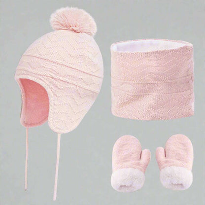 Kids Warm Hat, Scarf and Gloves Set