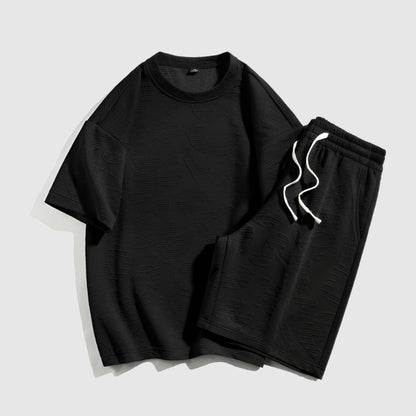 Men's Casual Outfit Set with T-Shirt and Shorts - ChoreGirl