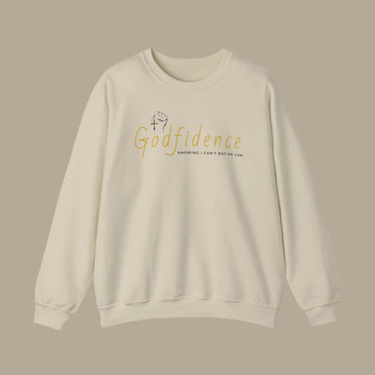 Custom Unisex Godfidence Heavy Blend Crewneck Sweatshirt | PERSONALIZED - ChoreGirl