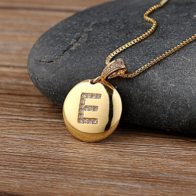 Fashion Jewelery Letter Necklace with Glossy Diamonds - ChoreGirl