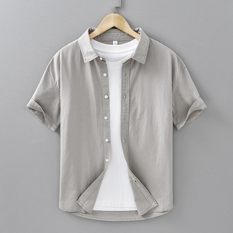 Men's Casual Cotton Short Sleeved Shirt - ChoreGirl