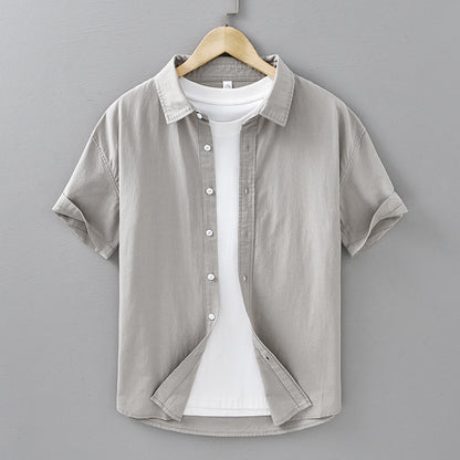 Men's Casual Cotton Short Sleeved Shirt - ChoreGirl