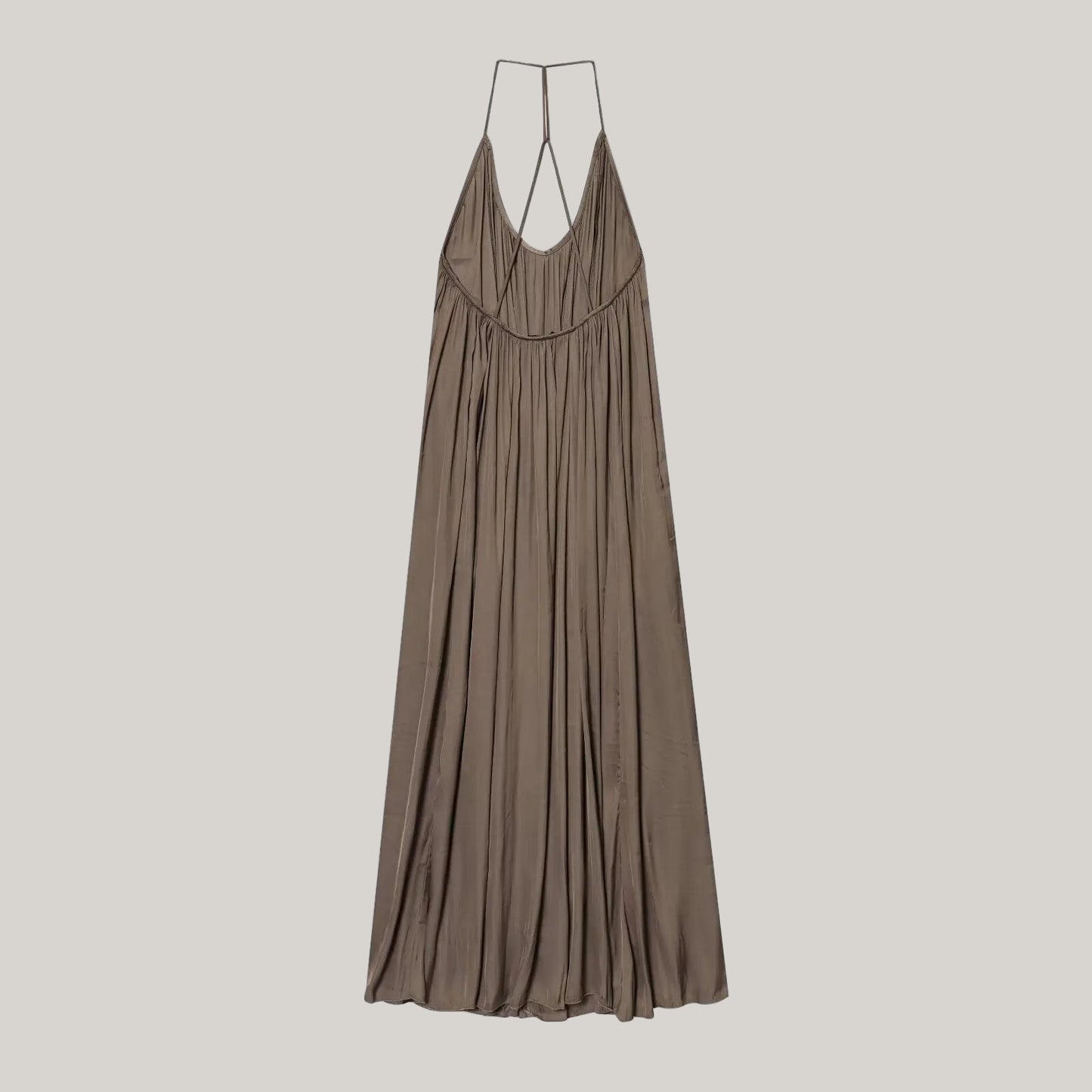 Women's Elegant Silk Satin Loose Sling Dress - ChoreGirl