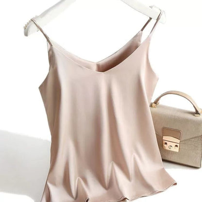 Women's Italian Camisole Spaghetti Strap V-neck Top - ChoreGirl