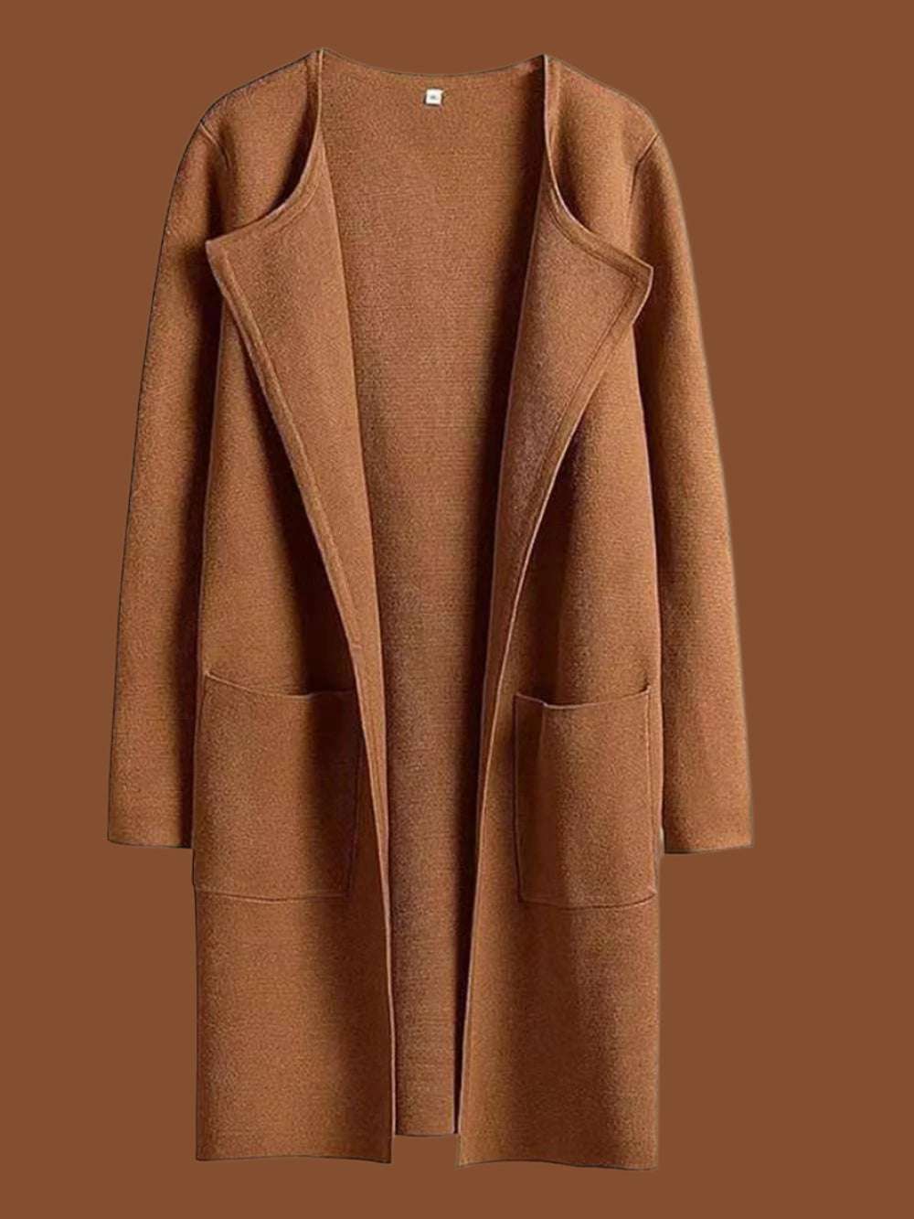 Brown coat on a white background