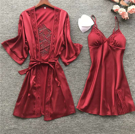 Women's Elegant Two-piece Pajamas Set - ChoreGirl