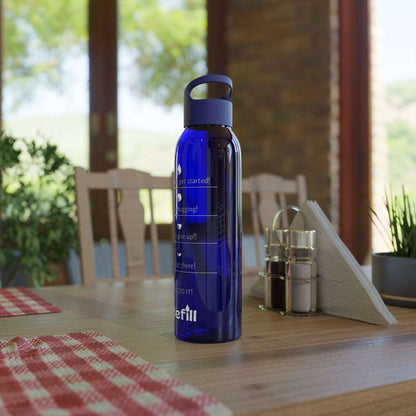 Custom Name "The Flower" Sky Water Bottle | PERSONALIZED - ChoreGirl
