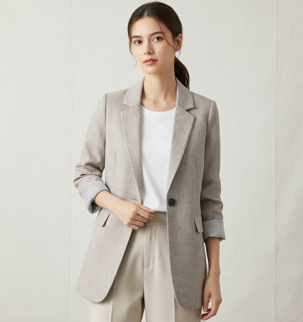 Elegant Loose Casual Jacket - Suit Style