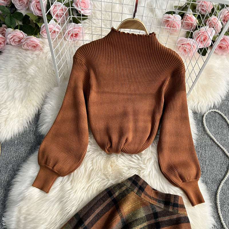 Women's Casual Skirt and Jumper Two-piece Outfit Set - ChoreGirl