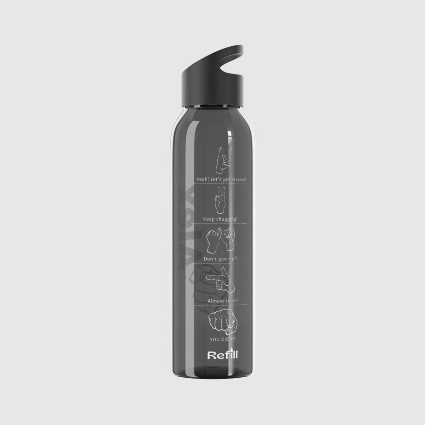 Custom Name "The Strong One" Sky Water Bottle | PERSONALIZED - ChoreGirl