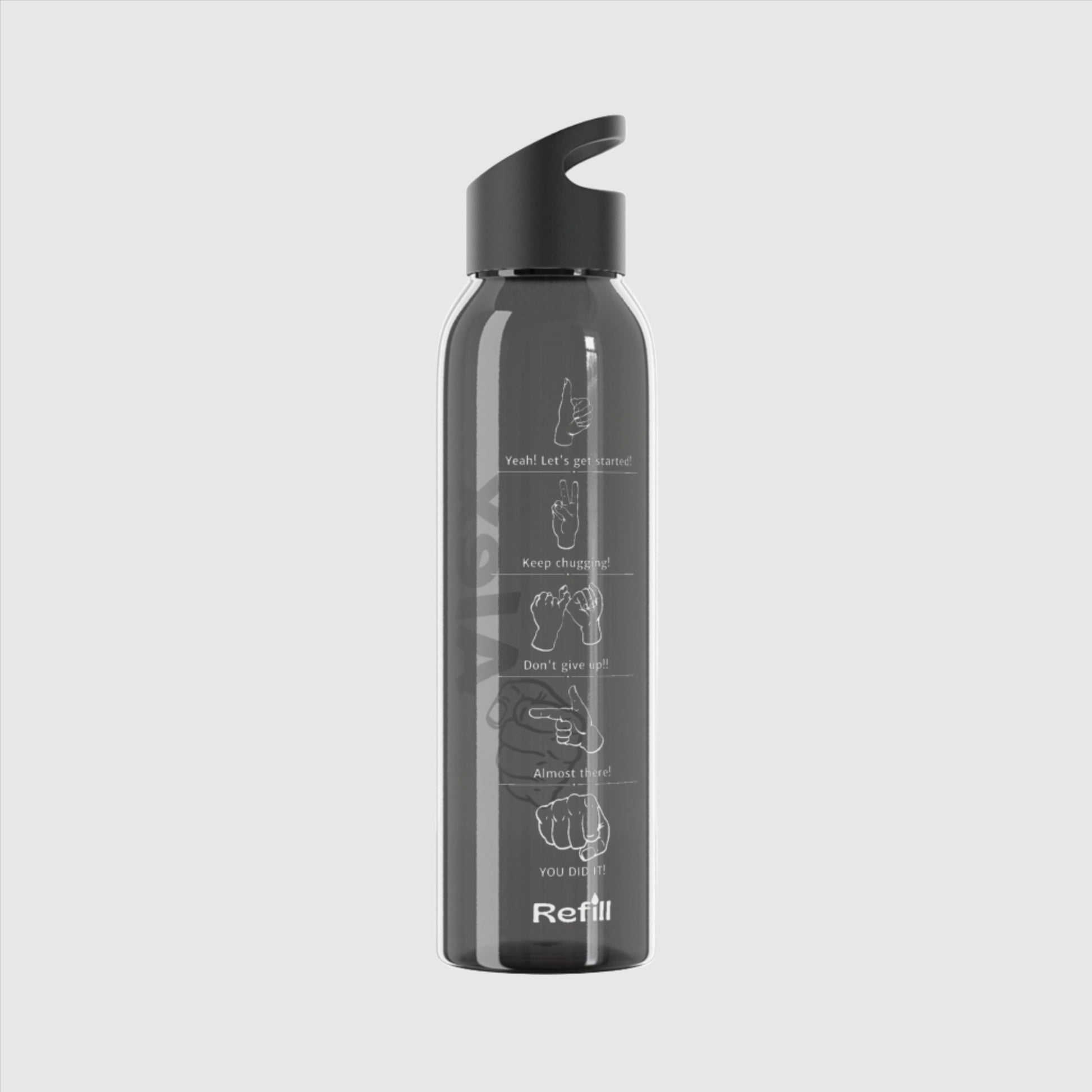 Custom Name "The Strong One" Sky Water Bottle | PERSONALIZED - ChoreGirl