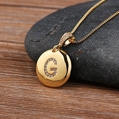Fashion Jewelery Letter Necklace with Glossy Diamonds - ChoreGirl