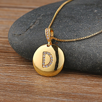Fashion Jewelery Letter Necklace with Glossy Diamonds - ChoreGirl
