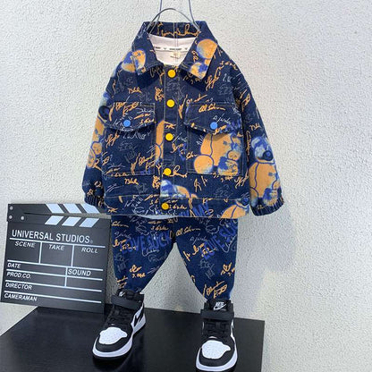 Boys Western Style Denim Two-piece Outfit Set - ChoreGirl