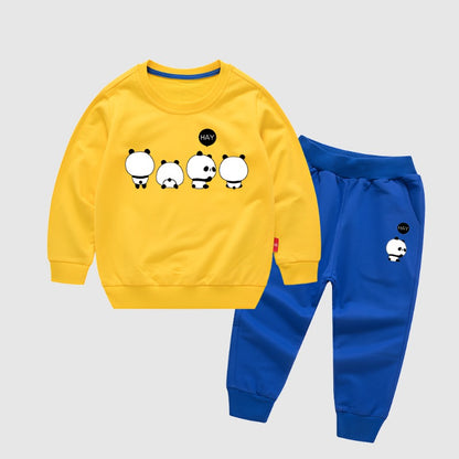 Kids Custom Design Long-sleeved Sweatshirt and Sweatpants Two piece Outfit Set | PERSONALIZED - ChoreGirl