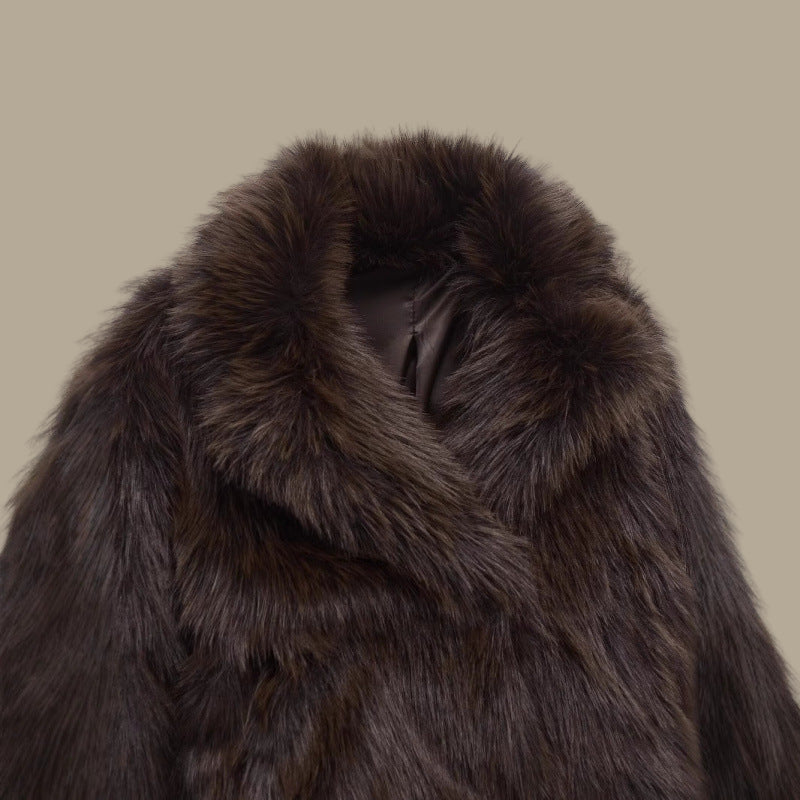 Women's Casual Long Sleeve Soft Furry Coat - ChoreGirl