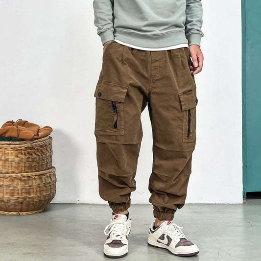 Men's Casual Washed Out And Dyed Loose Harem Pants - ChoreGirl