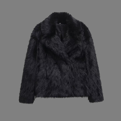 Women's Casual Long Sleeve Soft Furry Coat - ChoreGirl