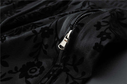 Men's Elegant Jacquard Round Neck Long-sleeved Sweatshirt and Trousers Two-piece Outfit Set - ChoreGirl
