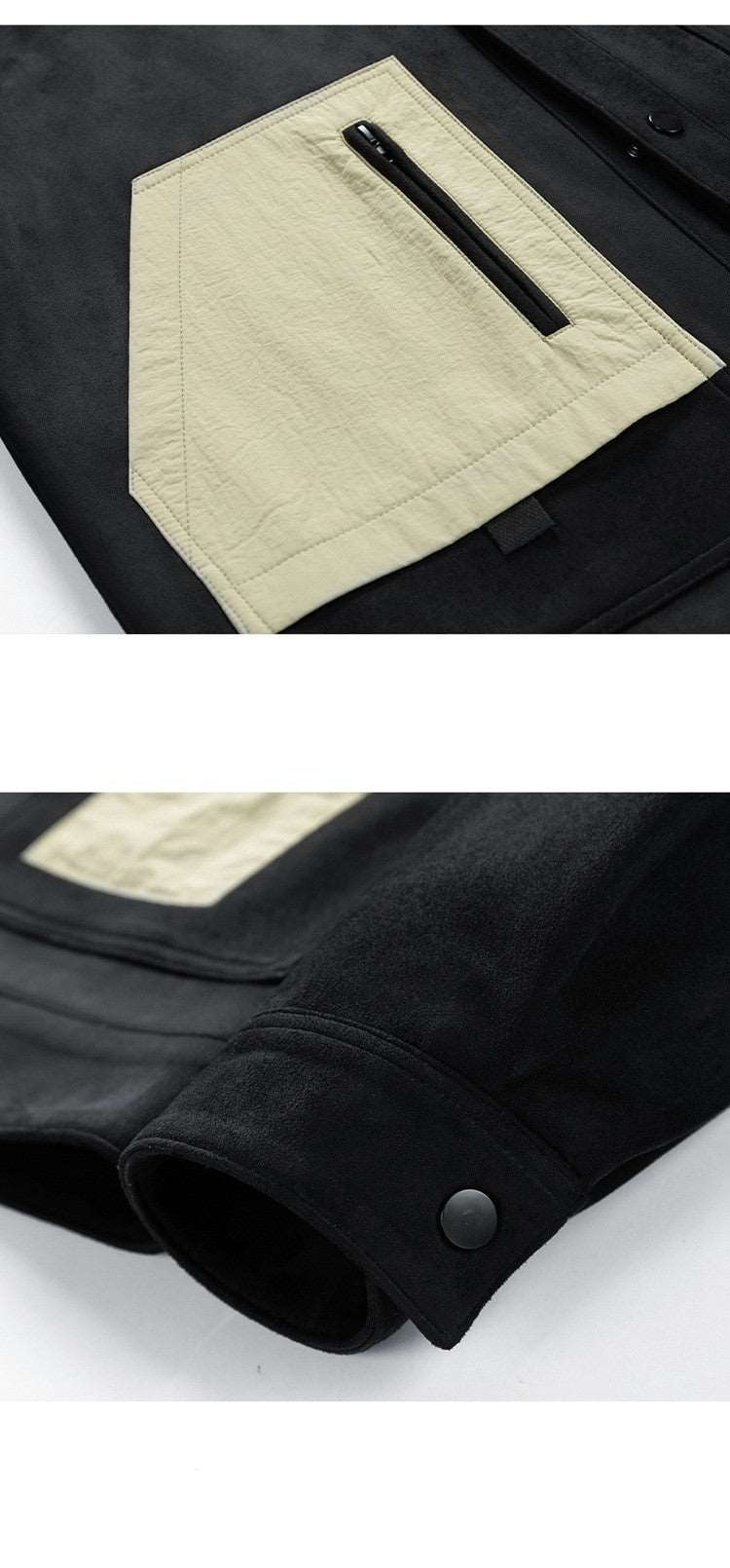 Men's Casual Loose Lapels Collar Suede Fabric Jacket - ChoreGirl