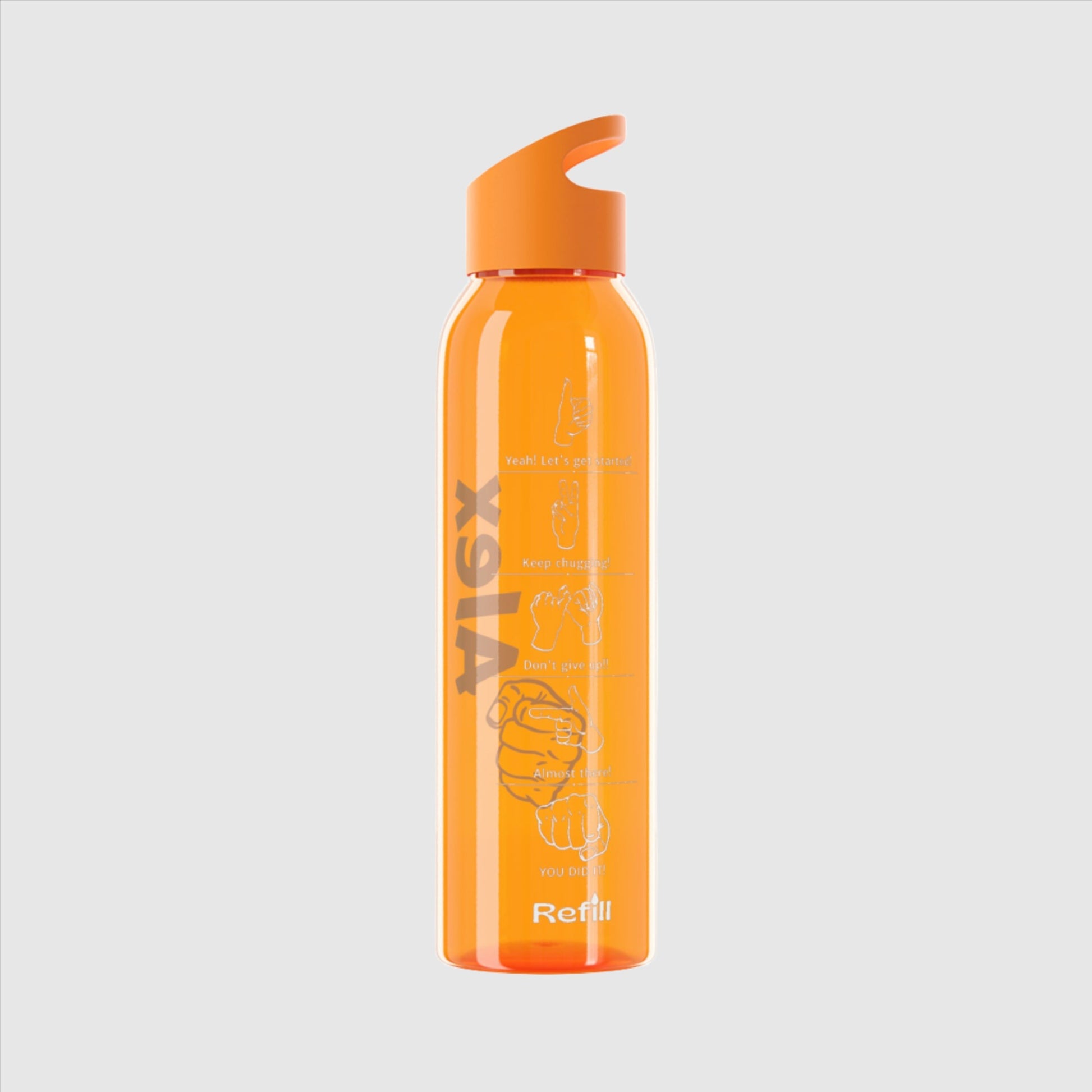 Custom Name "The Strong One" Sky Water Bottle | PERSONALIZED - ChoreGirl