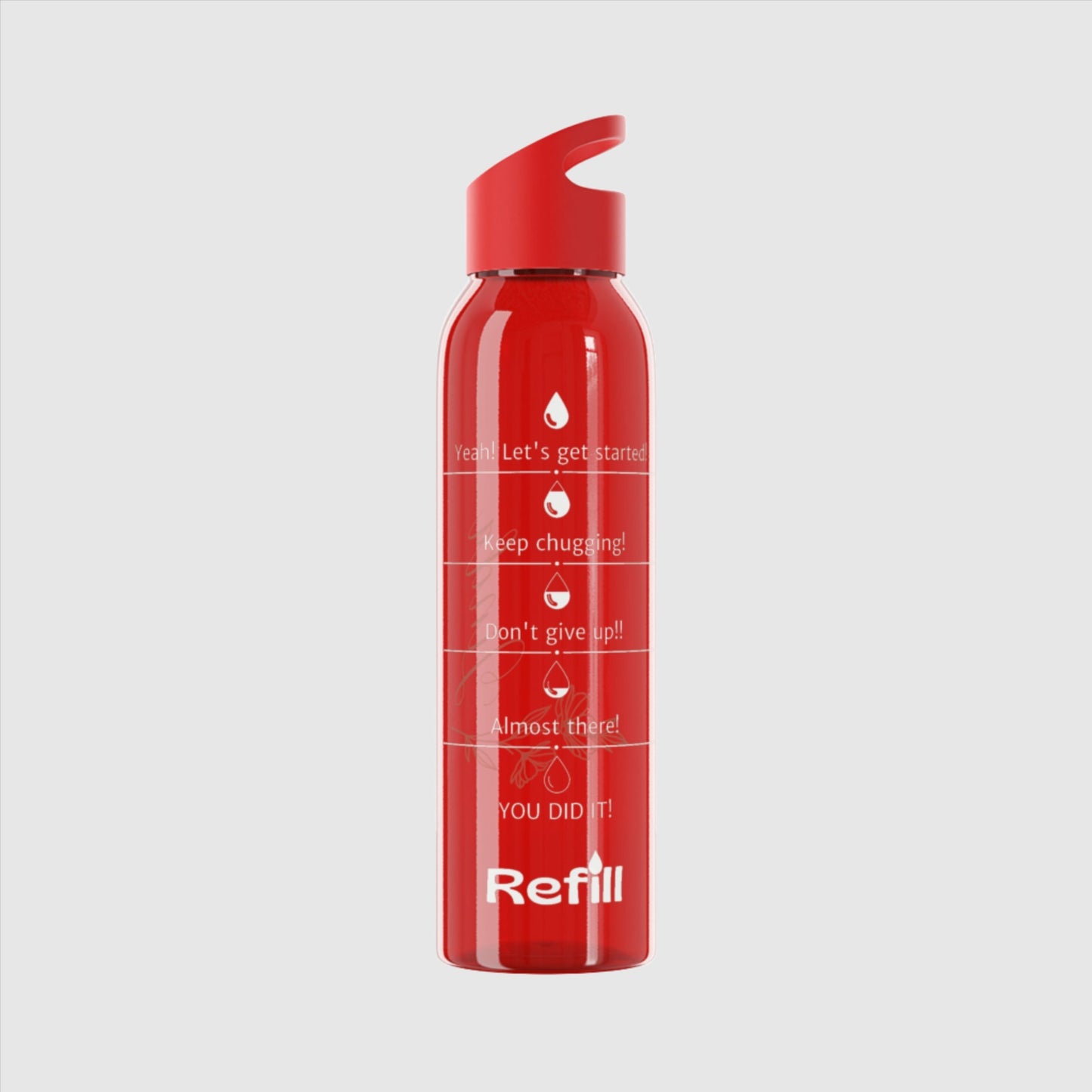 Custom Name "The Flower" Sky Water Bottle | PERSONALIZED - ChoreGirl