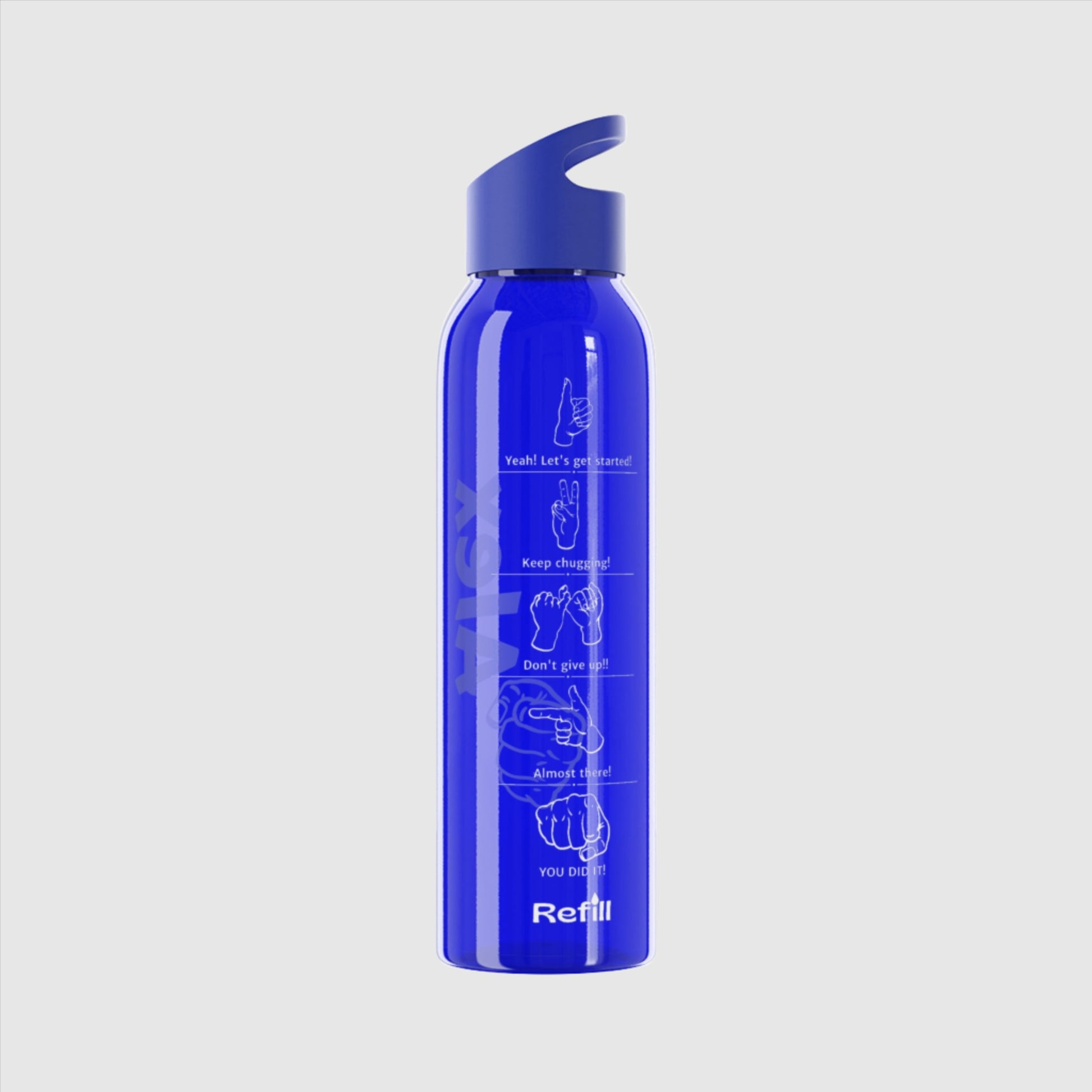 Custom Name "The Strong One" Sky Water Bottle | PERSONALIZED - ChoreGirl