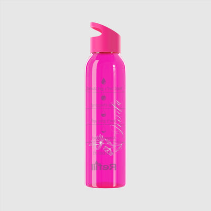 Custom Name "The Flower" Sky Water Bottle | PERSONALIZED - ChoreGirl