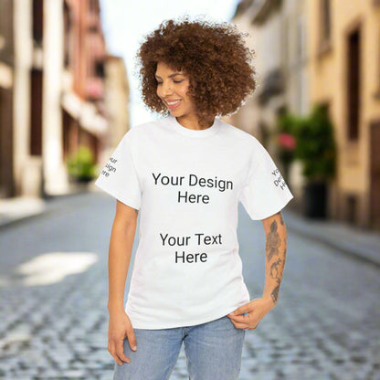 Custom Unisex Personalized Heavy Cotton Tee T-Shirt | Gildan 5000 | PERSONALIZED - ChoreGirl