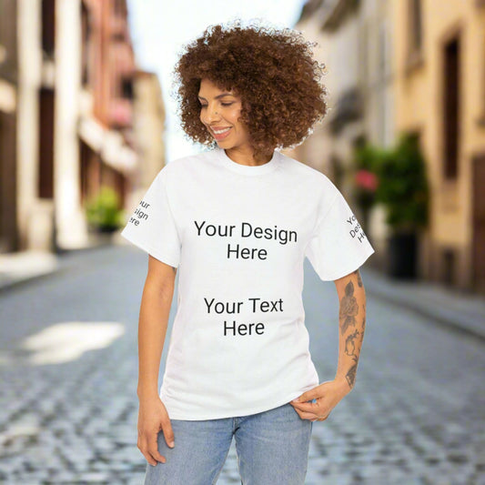 Custom Unisex Personalized Heavy Cotton Tee T-Shirt | Gildan 5000 | PERSONALIZED - ChoreGirl
