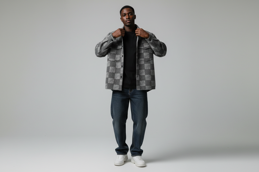 Lockeres, kariertes Hemd zum Zuknöpfen für Herren