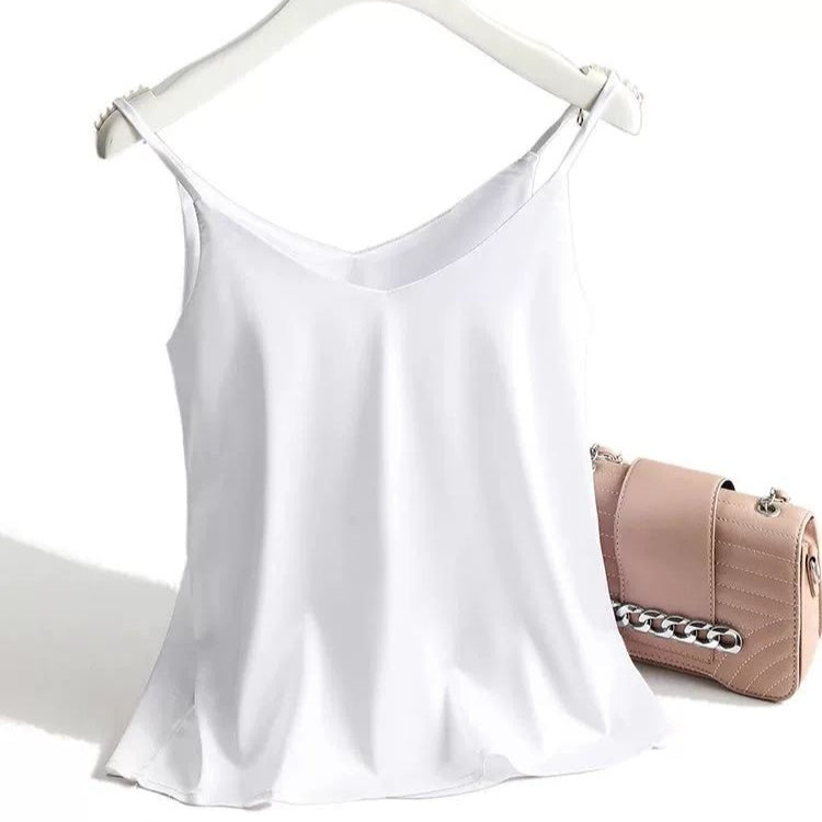 Women's Italian Camisole Spaghetti Strap V-neck Top - ChoreGirl