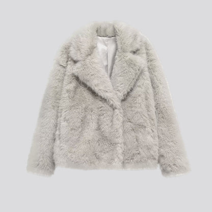 Women's Casual Long Sleeve Soft Furry Coat - ChoreGirl